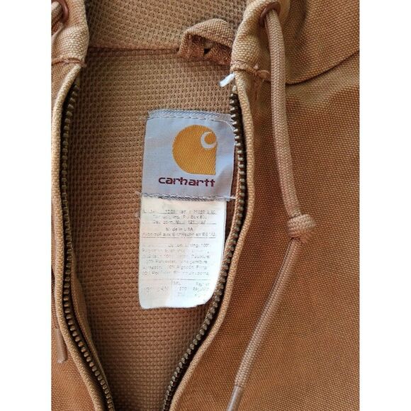 3XL Carhartt J131 Thermal Lined Hooded Duck Active Jacket Coat Brown - Picture 3 of 4